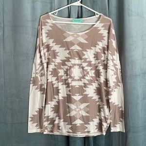 Filly flare Aztec print top